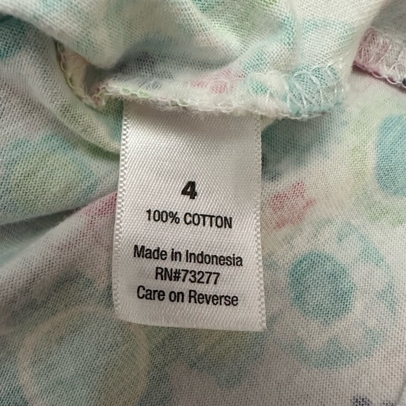 NWOT Jumping Beans Short Sleeve Floral Smocked Top in White Blue Size 4 Girls - Picture 9 of 17